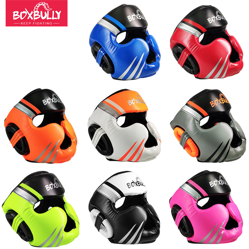 ()BOXBULLY Boxing Helmet Adult Fighting Head Protector Children Sanda Hood Thick Taekwondo