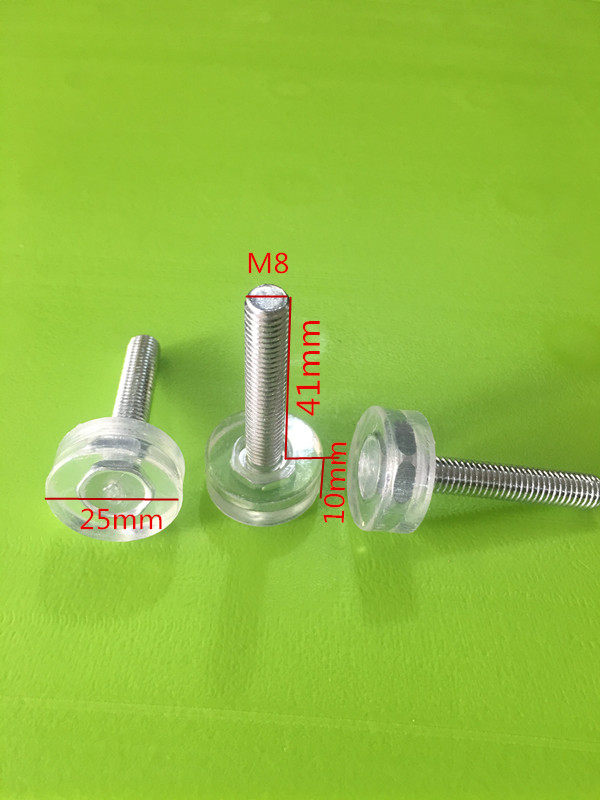 Transparent adjusting foot nylon adjusting foot adjusting foot furniture foot pad foot adjusting screw foot M8