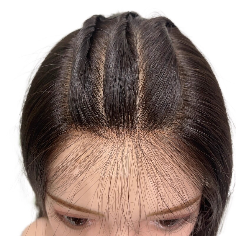 Lace Front Wig with Real Human Hair for Women, Can Be Styled into a Ponytail, Invisible and Natural