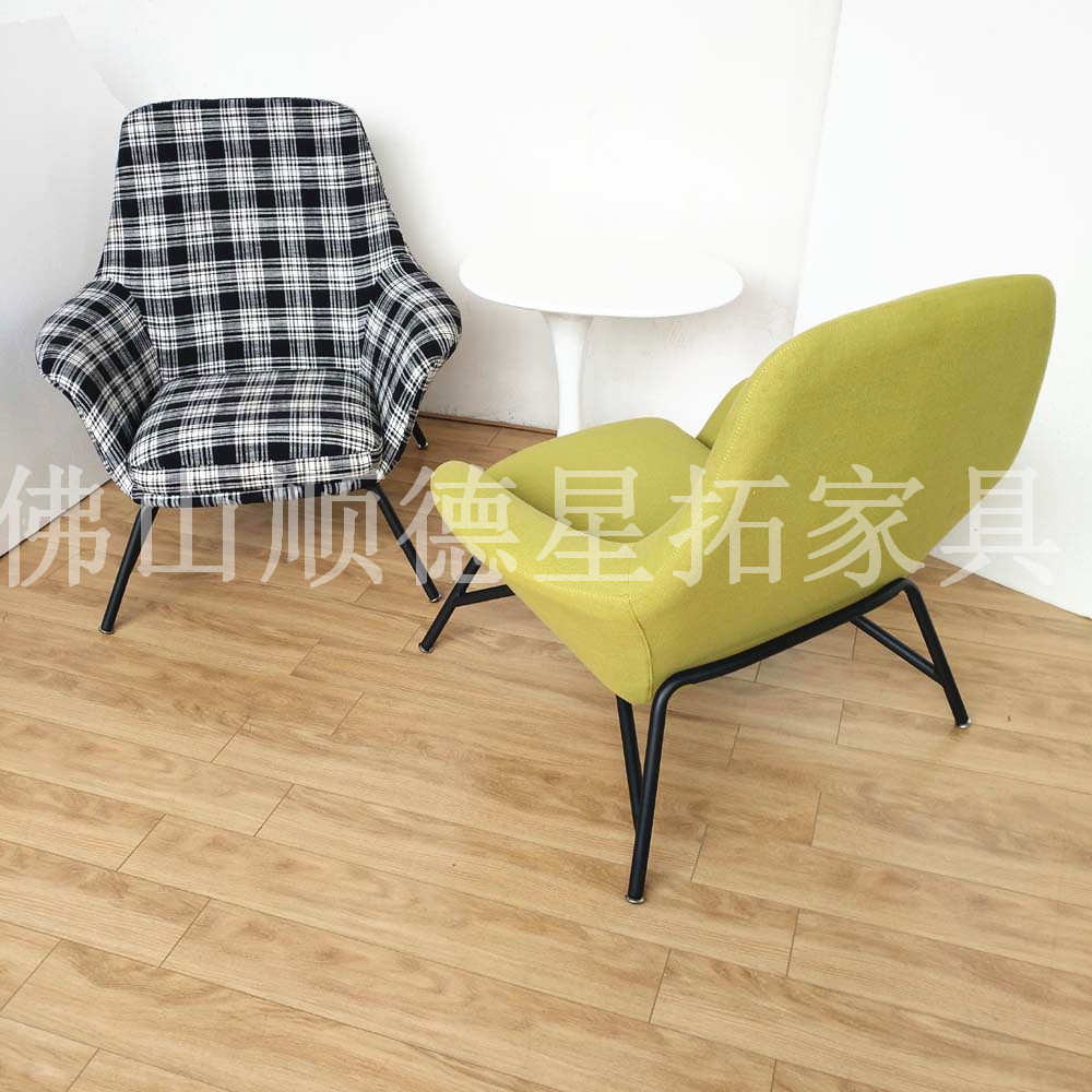 Đơn giản phòng khách hiện đại ghế sofa da Bắc Âu duy nhất thiết kế nội thất thời trang sáng tạo ban công phòng chờ ghế