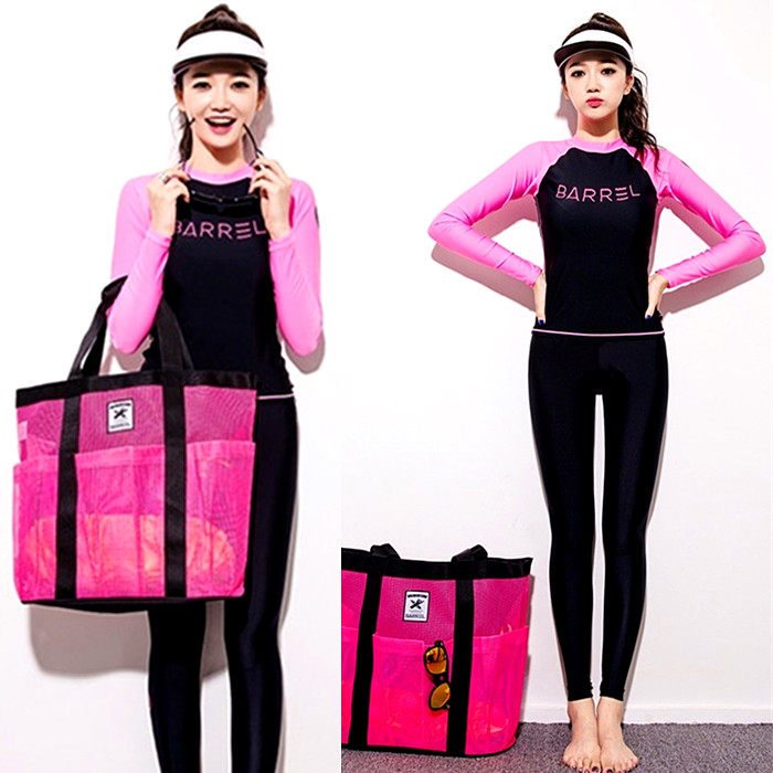 Wetsuit women's two-piece Korean sunscreen jellyfish snorkeling suit long-sleeved surf suit swimsuit student hot spring yoga suit