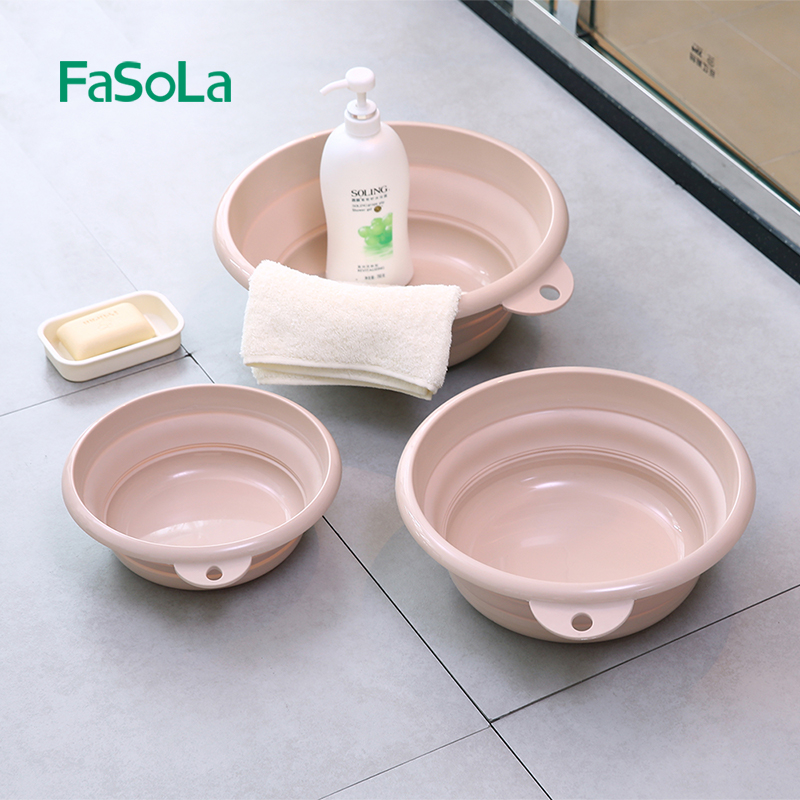 Japan Portable Foldable Washbasin Travel Thickened Compression Home Large Basin Student Dormitory Laundry Basin