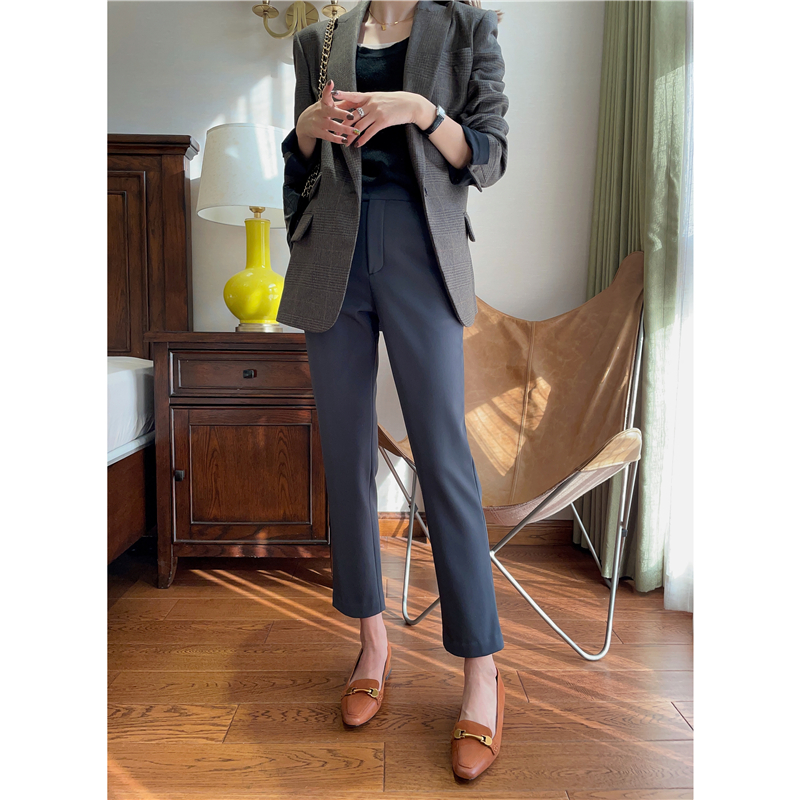 WTHEONE High Quality Black Pipe Pants Small Thickened Fitting Packages Superior Sensory Winter