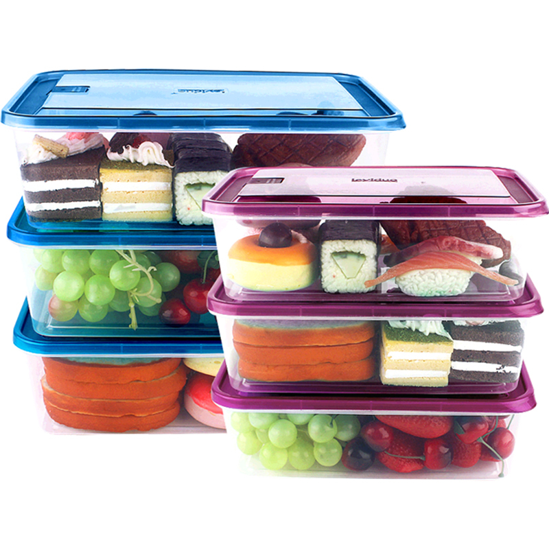 【乐亿多】保鲜盒冰箱用收纳盒6个装