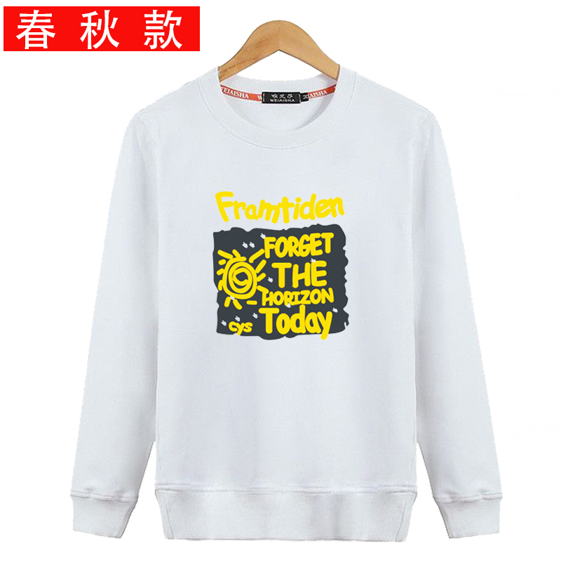 Áo len cotton mùa thu 2018 mới cho nam mùa xuân và mùa thu nam cổ tròn không mũ hoodie đỏ