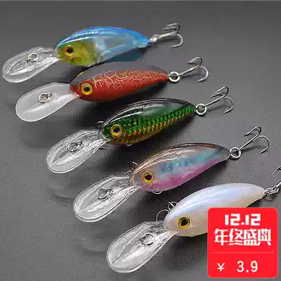 New long-billed duck tongue plate small fat man 10cm 14 6g Fat man Luya bait Three hooks Fishing supplies Luya bait
