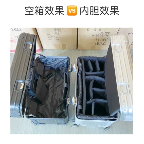 Металлический чемодан, косметический ящик для хранения, алюминиево-магниевый сплав, 18 дюймов