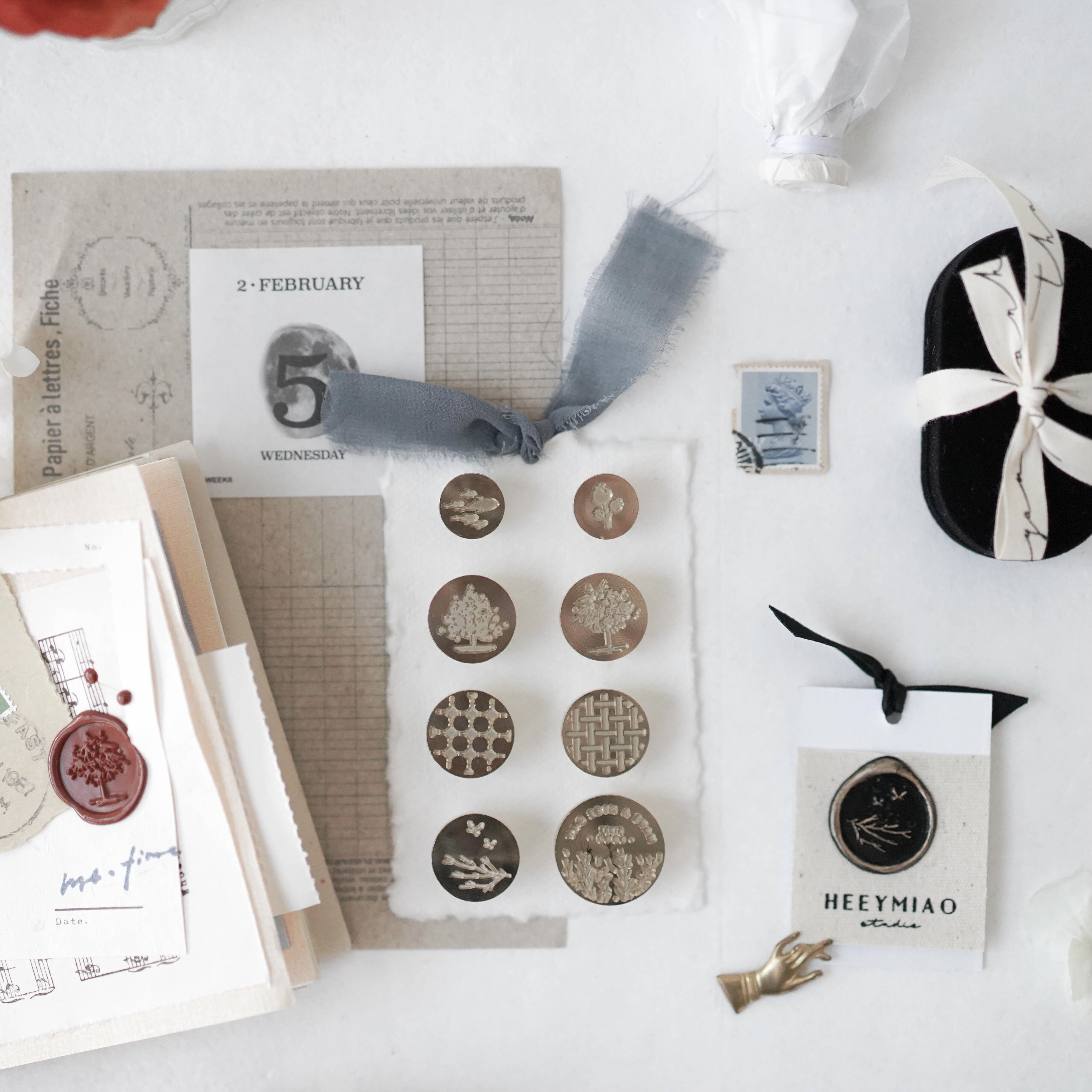 (HEEYMIAO) Spot｜ Brass Sealing Wax Varnish Stamp