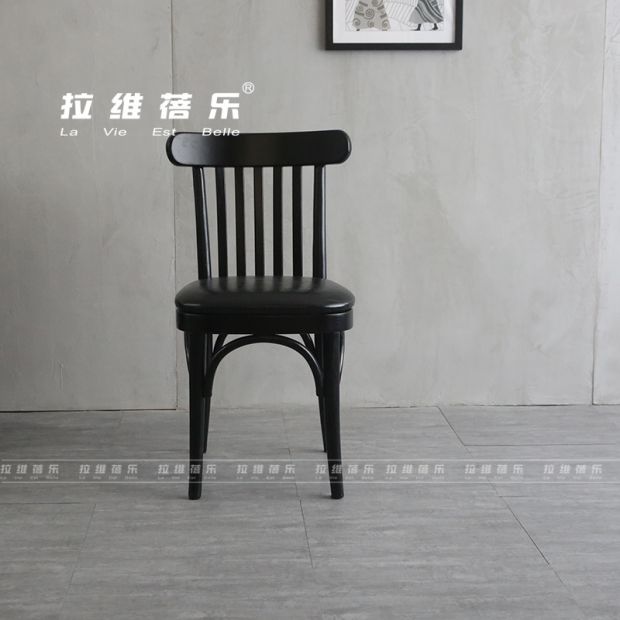 Ravi âm nhạc tùy chỉnh Starbucks ghế gỗ rắn cửa hàng trà bàn ghế cửa hàng trà cửa hàng cà phê ghế cuốn sách đồ nội thất - FnB Furniture