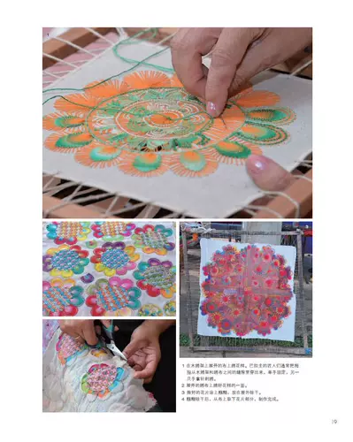 Красочная веб -вышивательная вышивка Парагвая