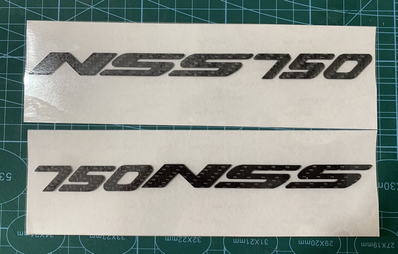 Honda Forza Nss750 Modification Carbon Fiber Dry Carbon Logo with Adhesive Backing Honda Forza Nss750 Modification Carbon Fiber Dry Carbon Logo with Adhesive Backing