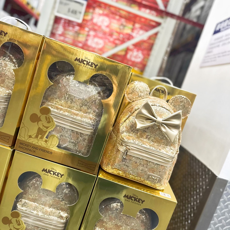 Sam Disney Series Mickey and Minnie Backpacks for Children, Girls' Bags, Sequined Travel Bags, Travel Small Bags