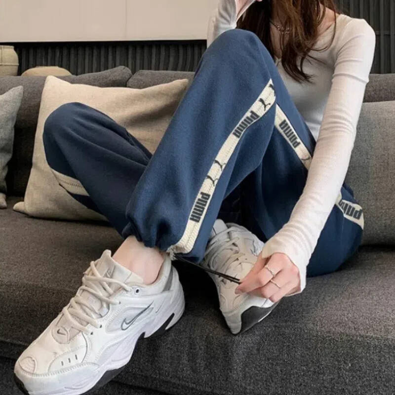 2026 Spring Women's Straight-Leg Sweatpants, Loose Jogger Casual Pants, Drapey Slimming Wide-Leg Pants with Drawstring, Long Pants