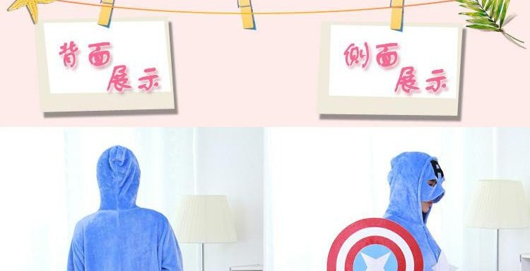 Iron Man Superman Spider-Man Bộ đồ ngủ Xiêm Phụ nữ Mùa đông dành cho người lớn Phim hoạt hình Anime Animal Nam Học sinh Học sinh Kho báu đồ bộ mặc nhà