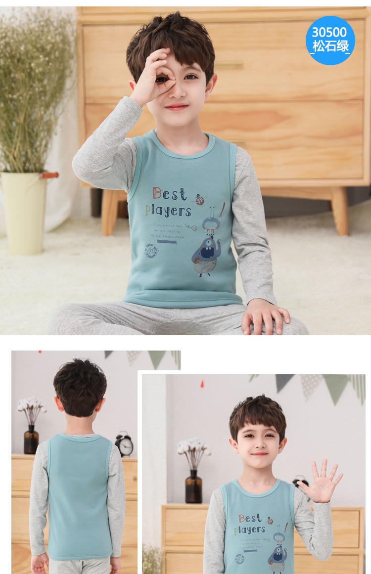 Inbolon trẻ em mùa đông vest bé trai cotton cộng với nhung bé gái dày áo khoác cho bé