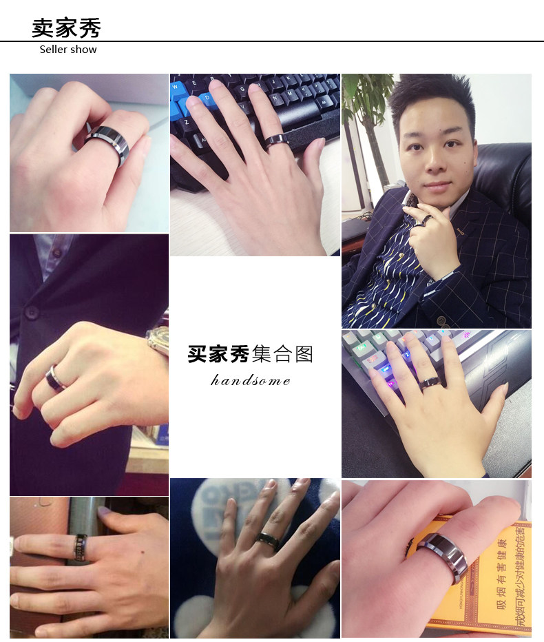 Bague homme en Or tungstene - Ref 3088227 Image 25