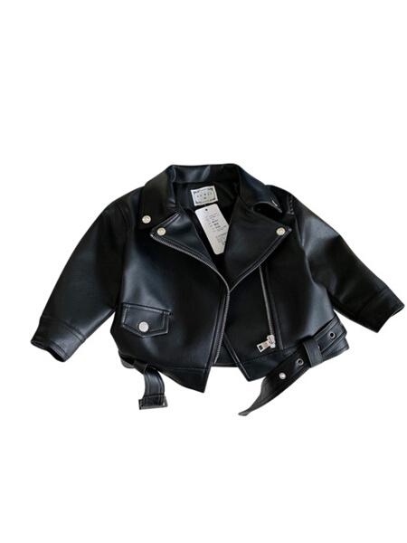 Girls' Fashionable Leather Jacket 2026 Autumn and Winter New Style Children's Fleece-Lined Thickened Leather Coat Baby Winter Warm Outerwear Trendy — 5