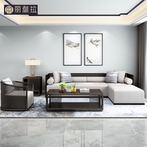 New Chinese solid wood cloth art sofa Living room 2021 New small family Type minimalist Princess Chair Hotel Furniture Combination