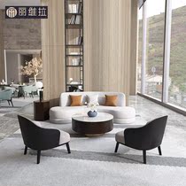 The sales office receives guest arched sofa hotel lobby in talks with cloth art small-family-style cassette network red conserved furniture