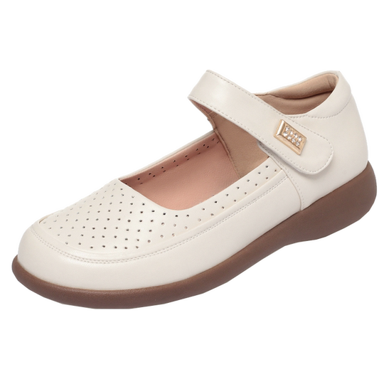 Hollow breathable sandals mother shoes genuine leather shoes hole shoes