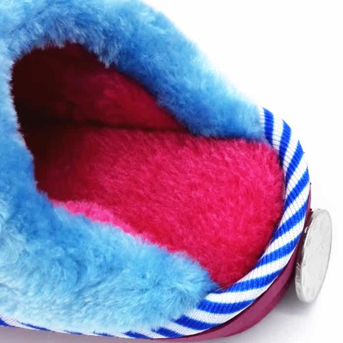 Pantoufles enfants en suède pour hiver - Ref 1014863 Image 12