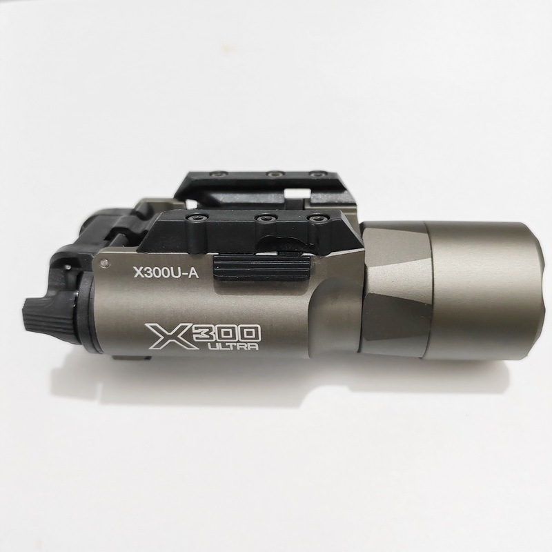 X300U-A White Light Cnc Metal Flashlight Outdoor Tactical Under-Mount Lighting Rail Mount Sf Standard Toy Model Decoration