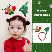 Повязка на голову «Рождественская елка» с золотым лосем