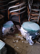 Round tempered glass rattan coffee table surface Transparent glass surface dining table Household small round table special glass 40-98mm