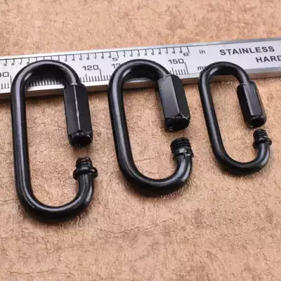 Black iron climbing buckle safety buckle white zinc lock buckle Turnbuckle