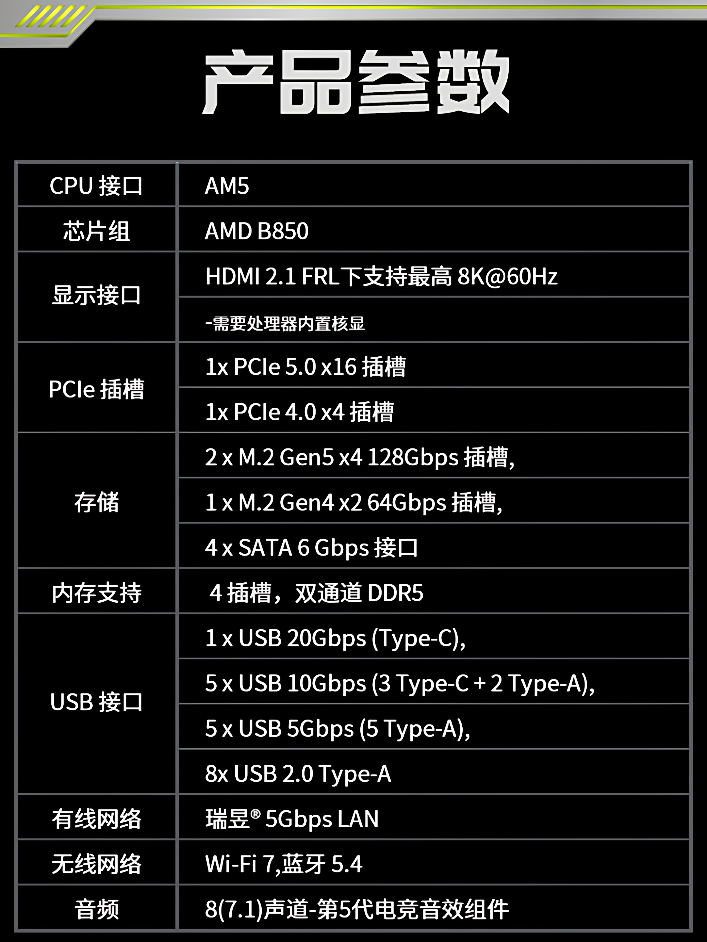Msi/Msi Official Mag B850M Mortar Wifi Desktop Computer Complete New Motherboard Set