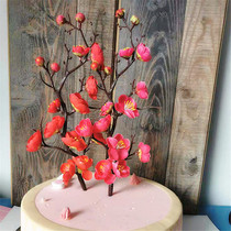 Cake decoration birthday birthday birthday parents-in-law ornaments God of wealth simulation red plum plug-in flag paper plug-in