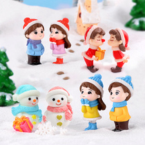 Christmas Cake Decoration Dolls Winter Dress Lovers Snowman Scarves Boy Girl Doll Dolls Hands Office Paparazzi