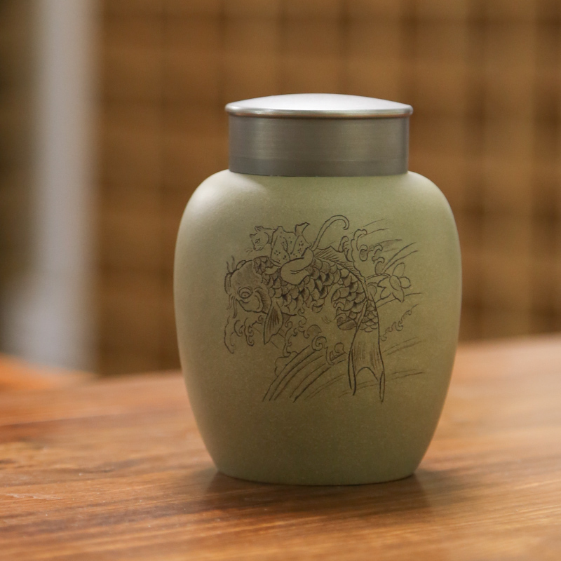 Yixing purple sand tea pot ceramic POTS sealed as cans moistureproof home high - grade tea store POTS with cover the size
