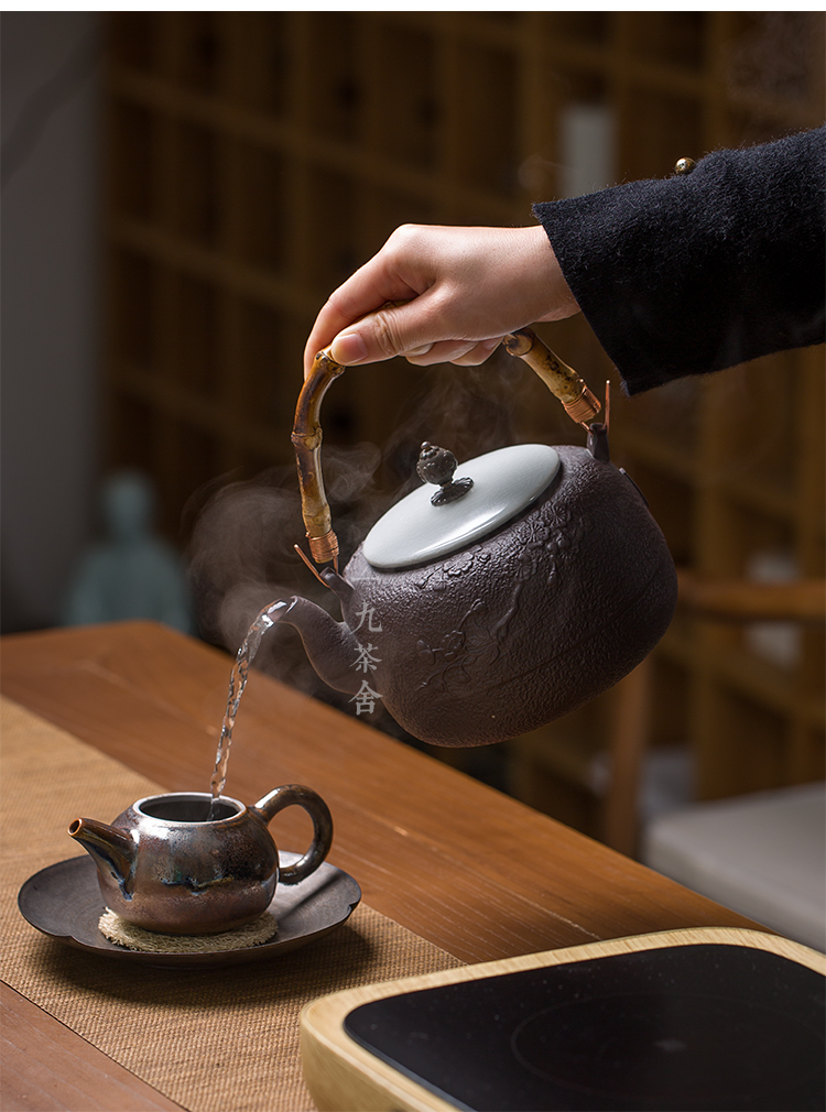 Imitation iron pot of ceramic teapot single girder pot pot of boiled tea machine household cooking kettle teapot kung fu tea kettle