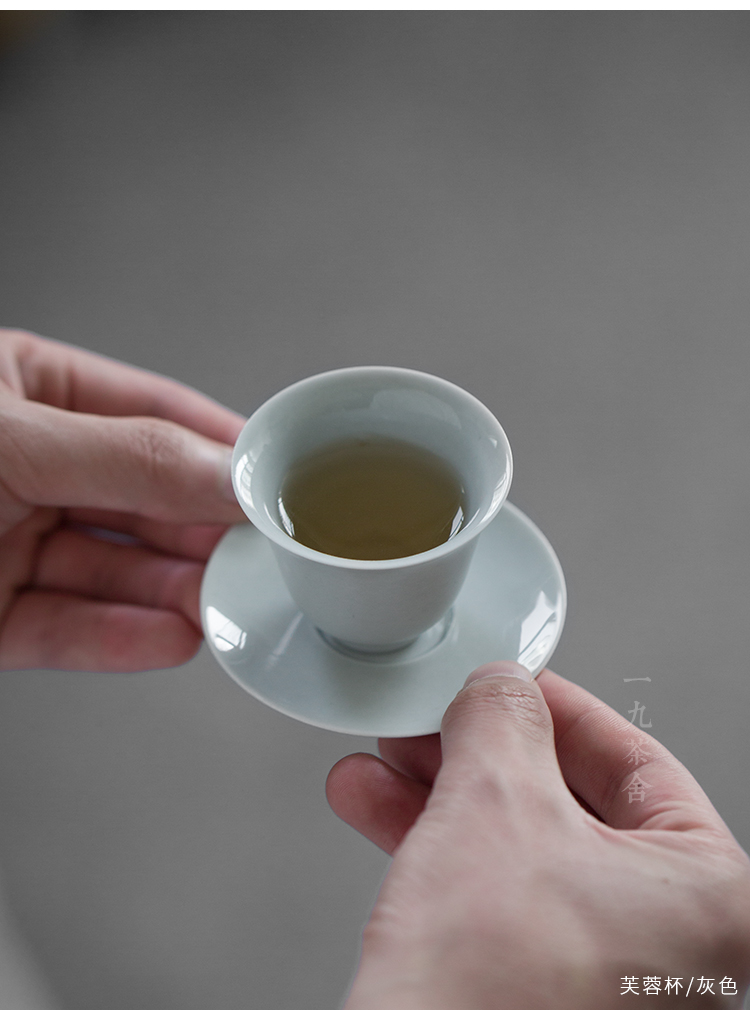 Jingdezhen plant ash glaze porcelain ceramic cups a single single kunfu tea sample tea cup masters cup a cup of tea