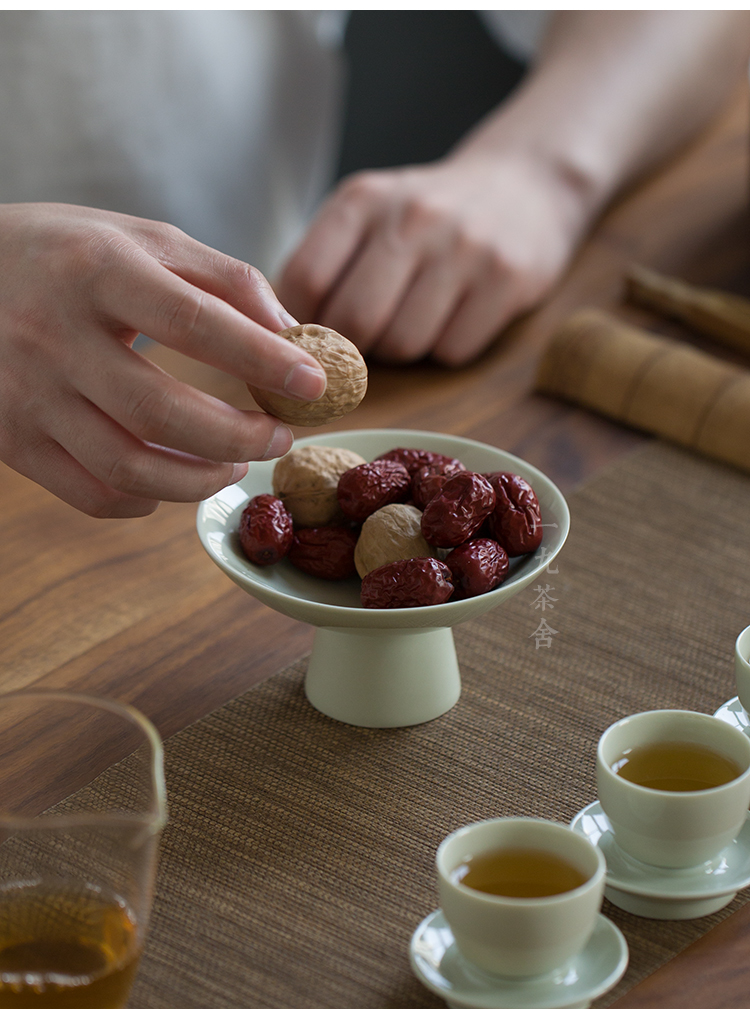 Jingdezhen plant ash glaze ceramic tea of disk small kung fu tea set all the parts tea taking ground zero