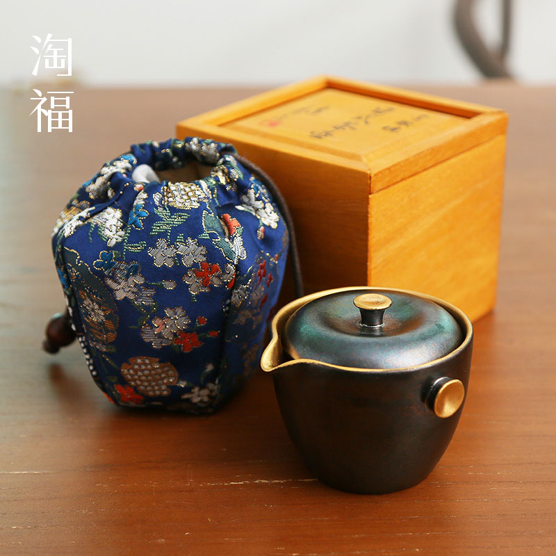 Warbler song burned hand peacock 24 k gold hand grasp the teapot ceramic glaze single pot teapot household kung fu tea set collection