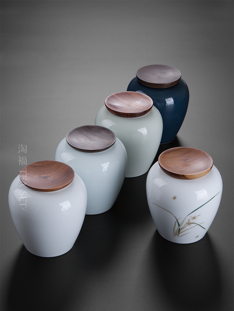 Ceramic tea pot seal pot small household receives receives small storage containers of tea tea POTS, tea set