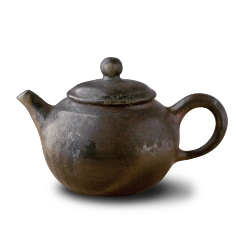 Taiwan yong - hui wu firewood teapot checking ceramic teapot single pot teapot household kunfu tea tea set collection