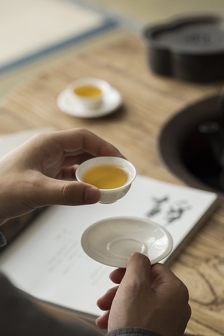 Dehua white porcelain teacup master cup single cup of household ceramic kung fu tea tea tea sample tea cup small single