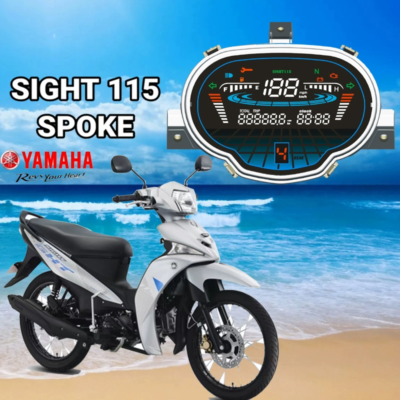 đồng hồ xe sirius 50cc Thích hợp cho xe máy YAMAHA SIGHT115 dụng cụ kỹ thuật số đồng hồ tốc độ điện tử LCD sửa đổi đồng hồ đo mã đường độ đồng hồ điện tử cho xe wave đồng hồ điện tử cho xe wave