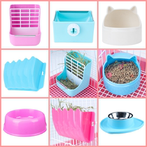 Rabbit food box food basin Dutch pig Chinchilla hamster feed bowl rabbit food fixed anti-picking pet supplies grass rack