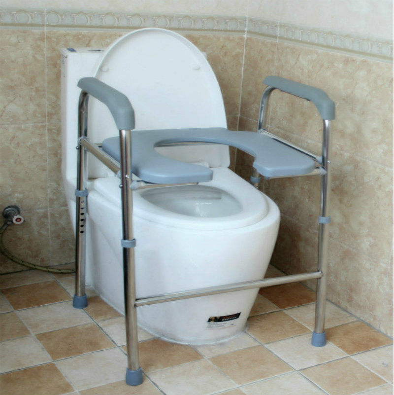 Toilet squat stool squat pit artifact Folding toilet chair Elderly mobile portable pregnant women to toilet Household physically and mentally handicapped people