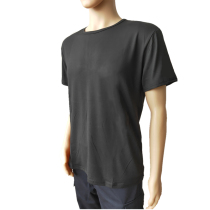 Black combed pure cotton round collar short sleeve T-shirt male and female security outdoor summer physical fitness Gats to increase training clothes