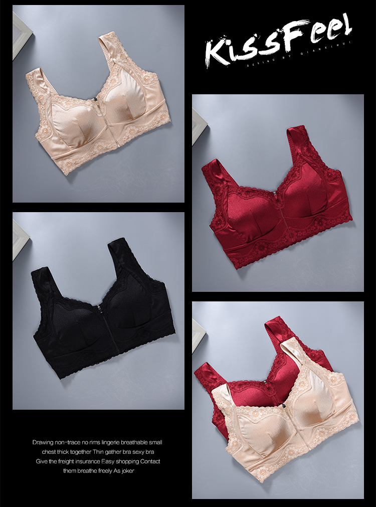 Suy nghĩ người xưa và người già không có vòng thép tập hợp áo ngực trước khi mở khóa áo vest cỡ lớn kiểu dáng mỏng cho mẹ mùa hè shop đồ lót