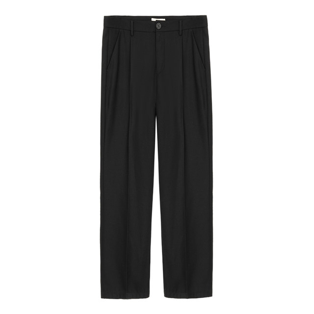 CLIMAXVISION Solid Color Loose Draping Casual Suit Wide Leg Pants High Street Trendy Straight Pants Tailor-made Pants