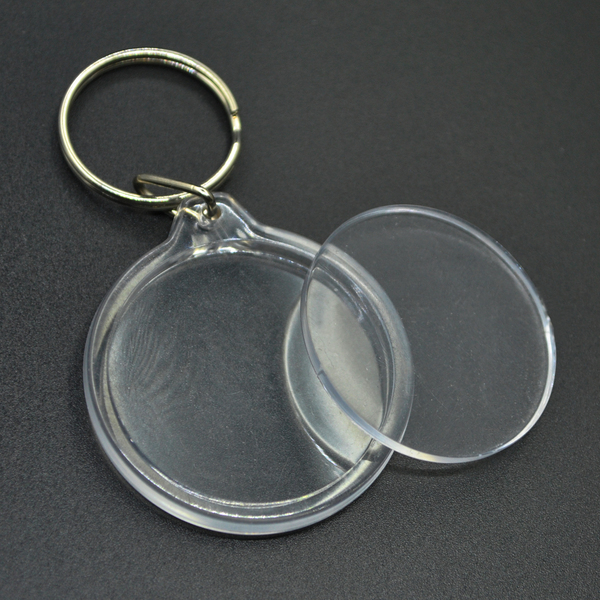 Acrylic Small round Transparent Blank Keychain Empty Shell Photo Frame Photo Pendant Great Value Hot Sale Gift
