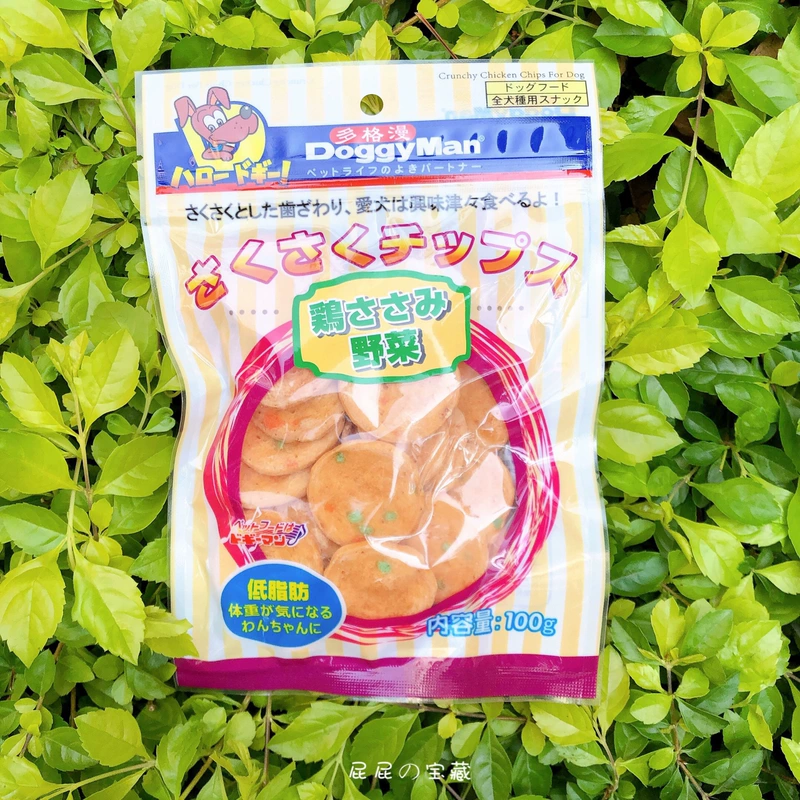 Doggy Man Nhật Bản Fat Dog Dog Snack Ga Bam Crisp 100g Non-Fried Dog Snack Cheese Rau - Đồ ăn vặt cho chó