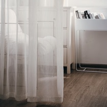 Simple modern pinstripe mesh yarn transparent transparent 2021 New ins Wind Nordic light luxury living room bedroom