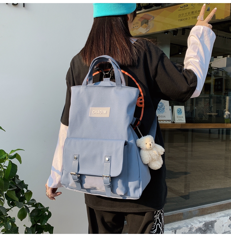 balo da đẹp cho nữ BuyU Dark Fragrance Backpack Nữ chống nước thiêu đốt Hàn Quốc Ulzzang Lar ba lo thoi trang ba lo thoi trang